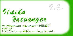 ildiko hatvanger business card